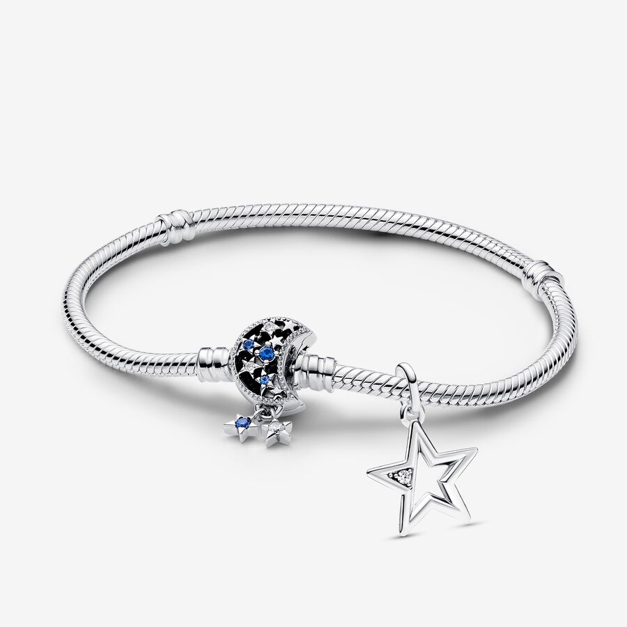 Moon and Star Bracelet Set image number 0